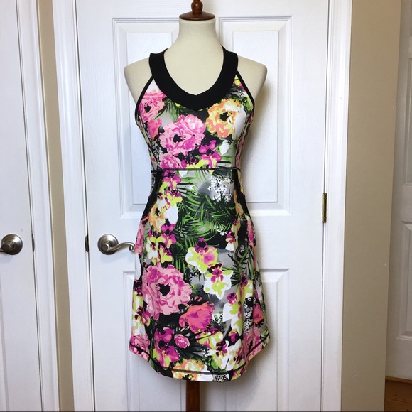 Fila Dresses & Skirts - FILA Floral Sport Dress Racerback Athletic Stretch